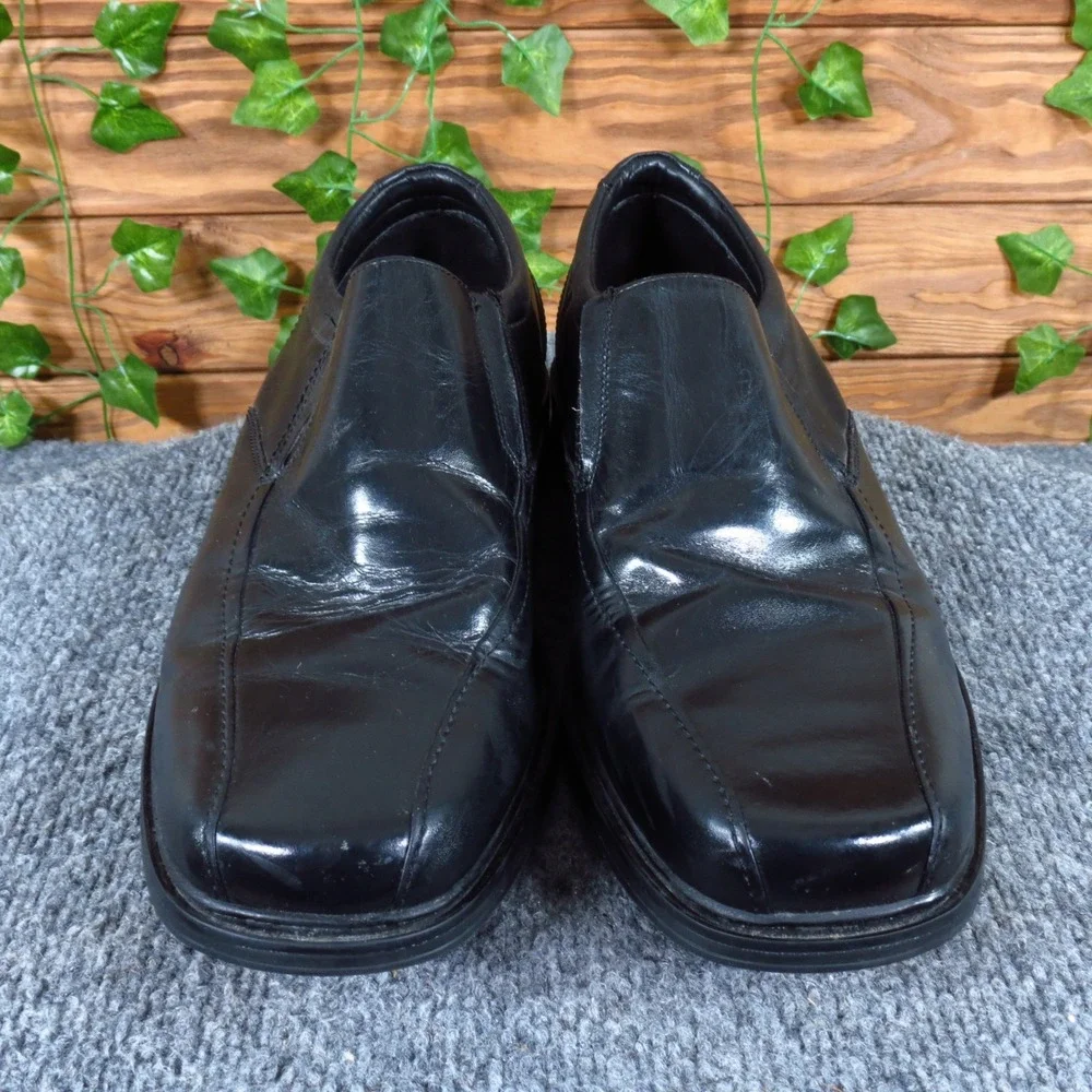 Nunn Bush 81404 Mens Slip On Dress Loafers Size 10 Business Casual Black Leather
